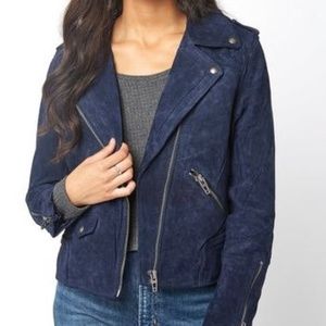 REAL SUEDE Blank NYC Moto Jacket